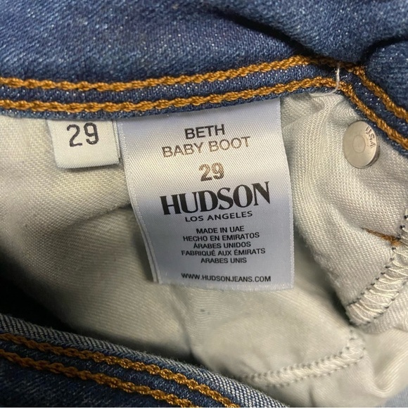Hudson Beth Baby Boot Distressed Jeans Size 29 - Picture 3 of 10